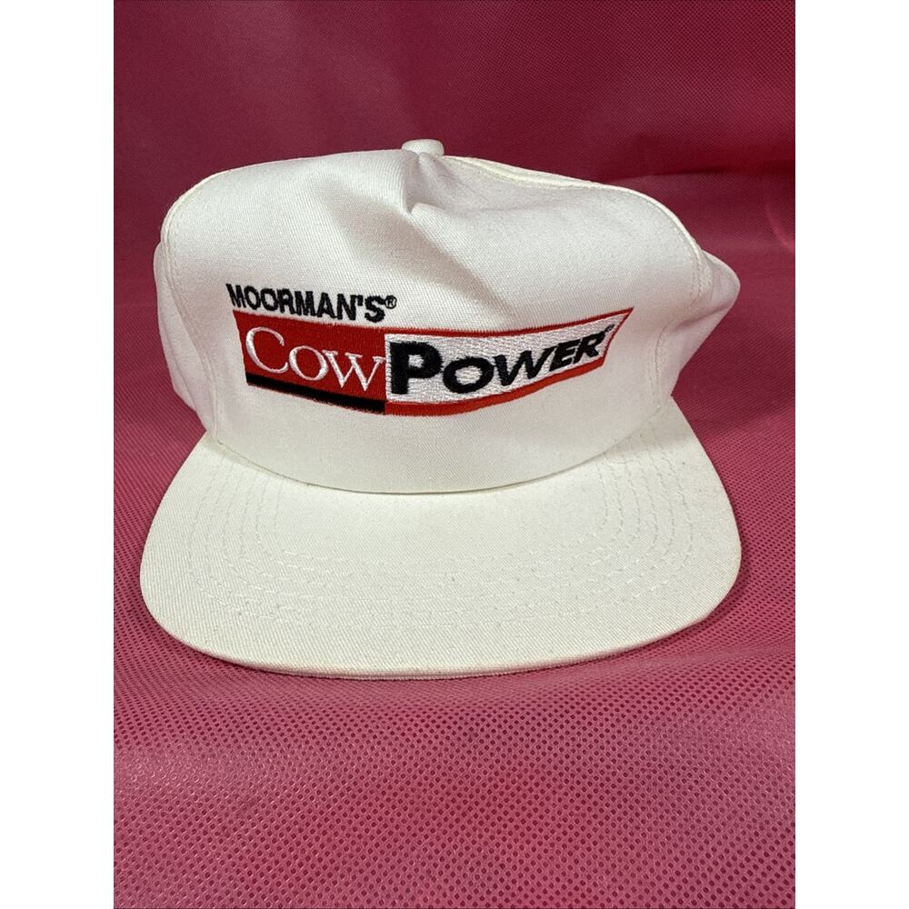 MoorMans Cow Power Snapback Trucker Hat Feed Vintage K-Products